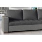 Canapé d'angle convertible - en tissu qualité gris foncé et gris clair, 4/5 places, avec coffre, angle droit (vu de face), NESTO Canapé d'angle convertible - en tissu qualité gris foncé et gris clair, 4/5 places, avec coffre, angle droit (vu de face), NESTO