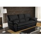 Ensemble composé d'un canapé 3 places et d'un fauteuil en 100% tout cuir italien vachette OSATIS, couleur noir Ensemble composé d'un canapé 3 places et d'un fauteuil en 100% tout cuir italien vachette OSATIS, couleur noir