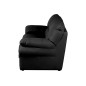 Ensemble composé d'un canapé 3 places et d'un fauteuil en 100% tout cuir italien vachette OSATIS, couleur noir Ensemble composé d'un canapé 3 places et d'un fauteuil en 100% tout cuir italien vachette OSATIS, couleur noir