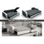 Canapé d'angle convertible - ARTE - en tissu de qualité - gris foncé et gris clair, 3/4 places, angle droit (vu de face) Canapé d'angle convertible - ARTE - en tissu de qualité - gris foncé et gris clair, 3/4 places, angle droit (vu de face)