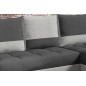 Canapé d'angle convertible - ARTE - en tissu de qualité - gris foncé et gris clair, 3/4 places, angle droit (vu de face) Canapé d'angle convertible - ARTE - en tissu de qualité - gris foncé et gris clair, 3/4 places, angle droit (vu de face)
