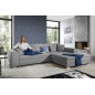 Canapé d'angle convertible - SOHO - en tissu de qualité, gris, 5/6 places, angle droit (vu de face) Canapé d'angle convertible - SOHO - en tissu de qualité, gris, 5/6 places, angle droit (vu de face)