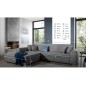 Canapé d'angle convertible - SOHO - en tissu de qualité, gris, 5/6 places, angle droit (vu de face) Canapé d'angle convertible - SOHO - en tissu de qualité, gris, 5/6 places, angle droit (vu de face)