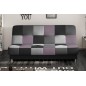 Canapé 3 places convertible - multicolore et mauve - en tissu de belle qualité, CAYENNE, Multicolore gris et noir et mauve Canapé 3 places convertible - multicolore et mauve - en tissu de belle qualité, CAYENNE, Multicolore gris et noir et mauve