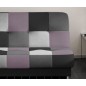 Canapé 3 places convertible - multicolore et mauve - en tissu de belle qualité, CAYENNE, Multicolore gris et noir et mauve Canapé 3 places convertible - multicolore et mauve - en tissu de belle qualité, CAYENNE, Multicolore gris et noir et mauve