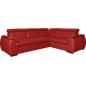Canapé d'angle en 100% cuir de luxe italien , 5 places Cintia, couleur rouge foncé, angle droit Canapé d'angle en 100% cuir de luxe italien , 5 places Cintia, couleur rouge foncé, angle droit