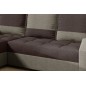 - Canapé d'angle convertible - ARTE - en tissu de qualité - marron et beige, 3/4 places, angle gauche (vu de face) - Canapé d'angle convertible - ARTE - en tissu de qualité - marron et beige, 3/4 places, angle gauche (vu de face)