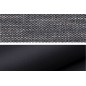Canapé d'angle convertible - ERMAN - en tissu et simili 5 places, gris et noir, angle droit (vu de face) Canapé d'angle convertible - ERMAN - en tissu et simili 5 places, gris et noir, angle droit (vu de face)