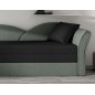 Banquette lit gigogne en tissu de qualité bicolore noir et gris-vert, angle droit- AGATA, 3 places, angle gauche Banquette lit gigogne en tissu de qualité bicolore noir et gris-vert, angle droit- AGATA, 3 places, angle gauche