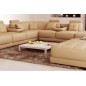 Canapé d'angle en cuir 7/8 places ELIXIR, beige, angle droit Canapé d'angle en cuir 7/8 places ELIXIR, beige, angle droit