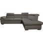 Canapé d'angle en cuir italien de luxe 5/6 places TONUS, taupe, angle droit Canapé d'angle en cuir italien de luxe 5/6 places TONUS, taupe, angle droit