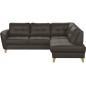 Canapé d'angle convertible en cuir italien de luxe 5 places NORIA avec coffre, chocolat, angle droit Canapé d'angle convertible en cuir italien de luxe 5 places NORIA avec coffre, chocolat, angle droit