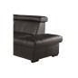 Canapé d'angle convertible en cuir italien de luxe 5/6 places TONY, avec coffre, chocolat, angle droit Canapé d'angle convertible en cuir italien de luxe 5/6 places TONY, avec coffre, chocolat, angle droit