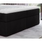 Ensemble boxspring complet tête de lit + sommiers + matelas + surmatelas IDYLLE - velours luxe noir - 140x200 cm Ensemble boxspring complet tête de lit + sommiers + matelas + surmatelas IDYLLE - velours luxe noir - 140x200 cm