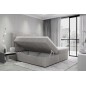 Ensemble boxspring complet tête de lit + sommiers + matelas + surmatelas IDYLLE - velours luxe noir - 140x200 cm Ensemble boxspring complet tête de lit + sommiers + matelas + surmatelas IDYLLE - velours luxe noir - 140x200 cm