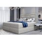 Ensemble boxspring complet tête de lit + sommiers + matelas + surmatelas VISTA de VENESETTI - tissu luxe gris - 180 x 200 cm, 18 Ensemble boxspring complet tête de lit + sommiers + matelas + surmatelas VISTA de VENESETTI - tissu luxe gris - 180 x 200 cm, 18