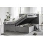 Ensemble boxspring complet tête de lit + sommiers + matelas + surmatelas VISTA de VENESETTI - tissu luxe gris - 180 x 200 cm, 18 Ensemble boxspring complet tête de lit + sommiers + matelas + surmatelas VISTA de VENESETTI - tissu luxe gris - 180 x 200 cm, 18