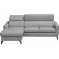 - Canapé d'angle relax en cuir de luxe italien avec relax électrique et coffre, AMBERT, gris clair, angle gauche, 4 places - Canapé d'angle relax en cuir de luxe italien avec relax électrique et coffre, AMBERT, gris clair, angle gauche, 4 places