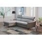 - Canapé d'angle relax en cuir de luxe italien avec relax électrique et coffre, AMBERT, gris clair, angle gauche, 4 places - Canapé d'angle relax en cuir de luxe italien avec relax électrique et coffre, AMBERT, gris clair, angle gauche, 4 places