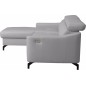 - Canapé d'angle relax en cuir de luxe italien avec relax électrique et coffre, AMBERT, gris clair, angle gauche, 4 places - Canapé d'angle relax en cuir de luxe italien avec relax électrique et coffre, AMBERT, gris clair, angle gauche, 4 places