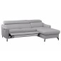 Canapé d'angle relax en cuir de luxe italien avec relax électrique et coffre, AMBERT, gris clair, angle droit, 4 places Canapé d'angle relax en cuir de luxe italien avec relax électrique et coffre, AMBERT, gris clair, angle droit, 4 places