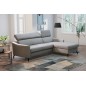 Canapé d'angle relax en cuir de luxe italien avec relax électrique et coffre, AMBERT, gris clair, angle droit, 4 places Canapé d'angle relax en cuir de luxe italien avec relax électrique et coffre, AMBERT, gris clair, angle droit, 4 places