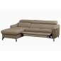Canapé d'angle relax en cuir de luxe italien avec relax électrique et coffre, AMBERT, beige, angle gauche, 4 places Canapé d'angle relax en cuir de luxe italien avec relax électrique et coffre, AMBERT, beige, angle gauche, 4 places