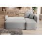 Canapé d'angle convertible HARRY en velours luxe 3/4 places, gris, angle droit (vu de face) Canapé d'angle convertible HARRY en velours luxe 3/4 places, gris, angle droit (vu de face)