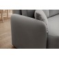 Canapé d'angle convertible HARRY en velours luxe 3/4 places, gris, angle droit (vu de face) Canapé d'angle convertible HARRY en velours luxe 3/4 places, gris, angle droit (vu de face)