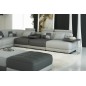 Canapé d'angle en cuir 7/8 places ELIXIR, gris clair et gris foncé, angle gauche Canapé d'angle en cuir 7/8 places ELIXIR, gris clair et gris foncé, angle gauche