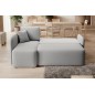 Canapé d'angle convertible HARRY en velours luxe - 3/4 places, gris, angle gauche (vu de face) Canapé d'angle convertible HARRY en velours luxe - 3/4 places, gris, angle gauche (vu de face)
