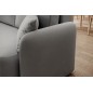 Canapé d'angle convertible HARRY en velours luxe - 3/4 places, gris, angle gauche (vu de face) Canapé d'angle convertible HARRY en velours luxe - 3/4 places, gris, angle gauche (vu de face)