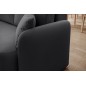 Canapé d'angle convertible HARRY en velours luxe 3/4 places, gris foncé, angle droit (vu de face) Canapé d'angle convertible HARRY en velours luxe 3/4 places, gris foncé, angle droit (vu de face)