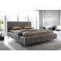 Lit double en tissu velours de qualité luxe, PLACIDO, gris foncé, 180x200 Lit double en tissu velours de qualité luxe, PLACIDO, gris foncé, 180x200