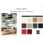 Canapé d'angle en cuir 7/8 places ELIXIR couleurs personnalisées, angle gauche Canapé d'angle en cuir 7/8 places ELIXIR couleurs personnalisées, angle gauche