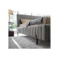 Lit double en tissu velours de qualité luxe, PLACIDO, gris foncé, 140x200 Lit double en tissu velours de qualité luxe, PLACIDO, gris foncé, 140x200
