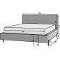 Lit double en tissu velours de qualité luxe, PLACIDO, gris foncé, 140x200 Lit double en tissu velours de qualité luxe, PLACIDO, gris foncé, 140x200