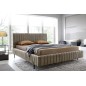 Lit double en tissu velours de qualité luxe, PLACIDO, marron, 160x200 Lit double en tissu velours de qualité luxe, PLACIDO, marron, 160x200