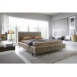 Lit double en tissu velours de qualité luxe, PLACIDO, marron, 180x200 Lit double en tissu velours de qualité luxe, PLACIDO, marron, 180x200