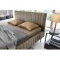 Lit double en tissu velours de qualité luxe, PLACIDO, marron, 180x200 Lit double en tissu velours de qualité luxe, PLACIDO, marron, 180x200