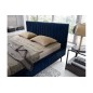 Lit double en tissu velours de qualité luxe, PLACIDO, bleu foncé, 180x200 Lit double en tissu velours de qualité luxe, PLACIDO, bleu foncé, 180x200