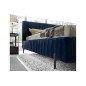 Lit double en tissu velours de qualité luxe, PLACIDO, bleu foncé, 160x200 Lit double en tissu velours de qualité luxe, PLACIDO, bleu foncé, 160x200