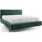 Lit double en tissu velours de qualité luxe, PLACIDO, vert foncé, 160x200 Lit double en tissu velours de qualité luxe, PLACIDO, vert foncé, 160x200