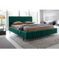 Lit double en tissu velours de qualité luxe, PLACIDO, vert foncé, 180x200 Lit double en tissu velours de qualité luxe, PLACIDO, vert foncé, 180x200