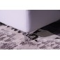 Canapé d'angle relax en cuir buffle italien de luxe FUNRELAX, blanc et bande gris clair, angle gauche, 5 places Canapé d'angle relax en cuir buffle italien de luxe FUNRELAX, blanc et bande gris clair, angle gauche, 5 places