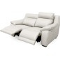 Canapé 2 places avec 2 relax en 100% tout cuir épais luxe italien - 2 relax électriques, blanc cassé. BERN Canapé 2 places avec 2 relax en 100% tout cuir épais luxe italien - 2 relax électriques, blanc cassé. BERN