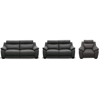 Ensemble composé d'un canapé 3 places avec 2 relax + un canapé 2 places avec 2 relax + un fauteuil avec 1 relax, en 100% tout cu