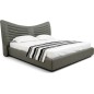 Lit design en cuir de luxe ADAM, avec sommier à lattes offert, gris foncé, 140x200 Lit design en cuir de luxe ADAM, avec sommier à lattes offert, gris foncé, 140x200