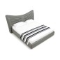 Lit design en cuir de luxe ADAM, avec sommier à lattes offert, gris foncé, 180x200 Lit design en cuir de luxe ADAM, avec sommier à lattes offert, gris foncé, 180x200