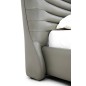 Lit design en cuir de luxe ADAM, avec sommier à lattes offert, gris foncé, 180x200 Lit design en cuir de luxe ADAM, avec sommier à lattes offert, gris foncé, 180x200